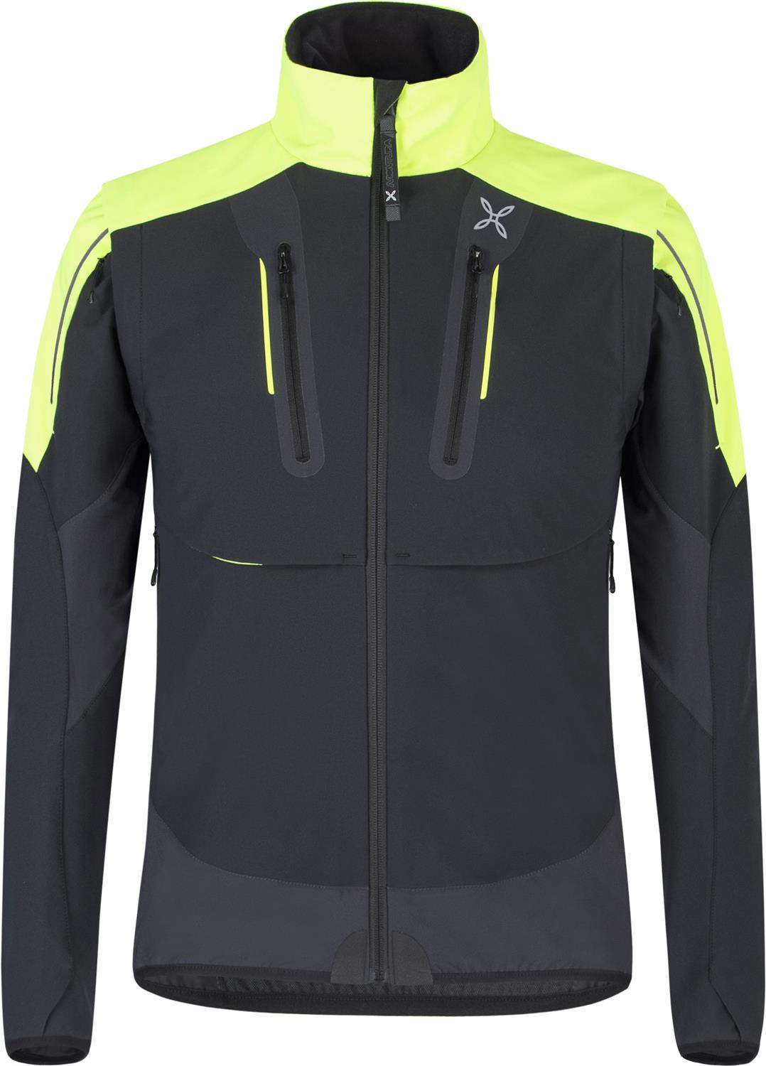 Montura - BRAVE 3 JACKET — BLACK/GIALLO FLUO — Vista frontale 1