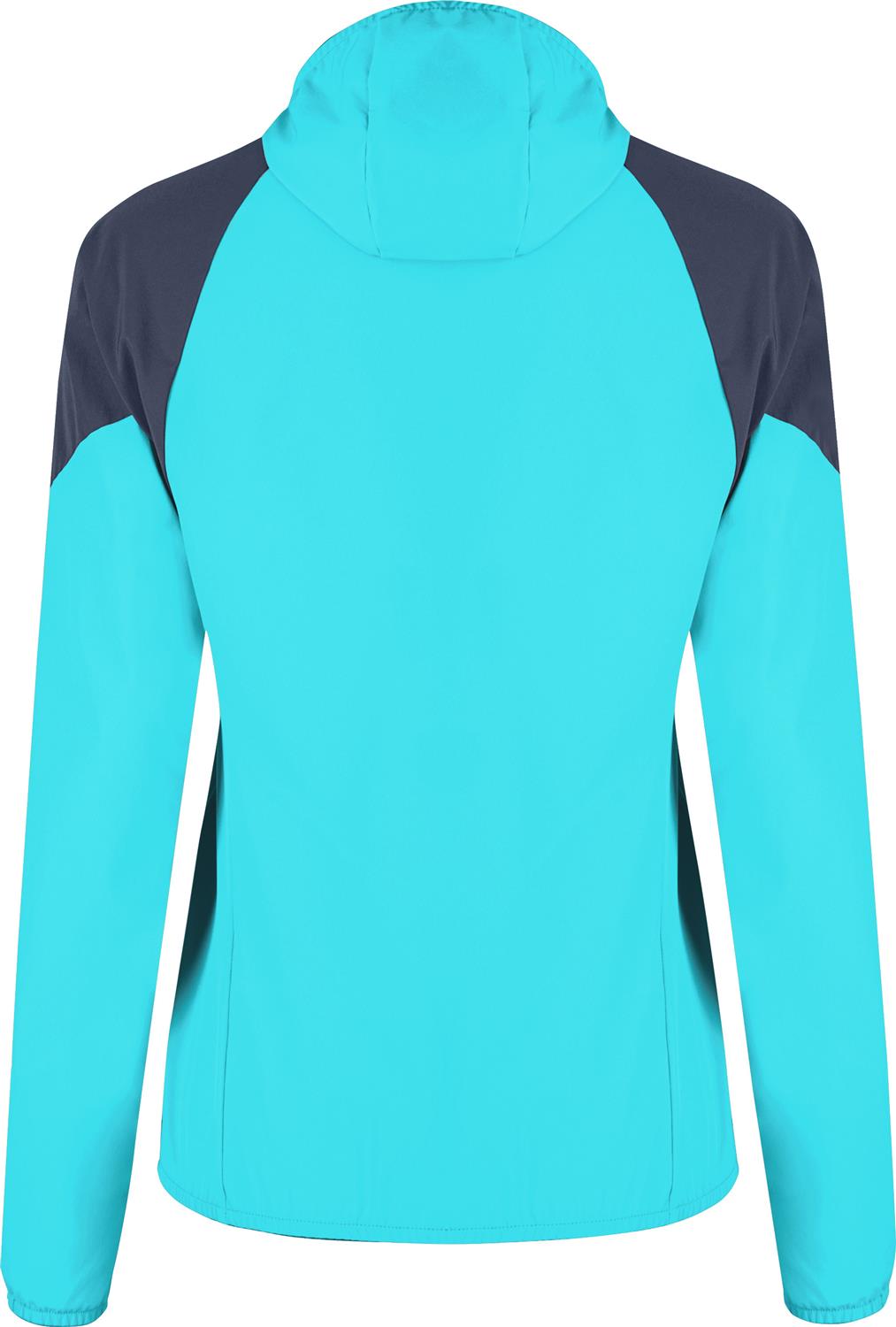 Montura - RISE HOODED JACKET WOMAN — TURQUOISE/GRAPHITE BLUE — Vista posteriore 3