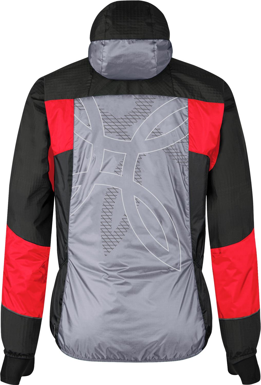Montura - SKISKY EVO HOODED JACKET — MID GREY/POWER RED — Vista posteriore 3