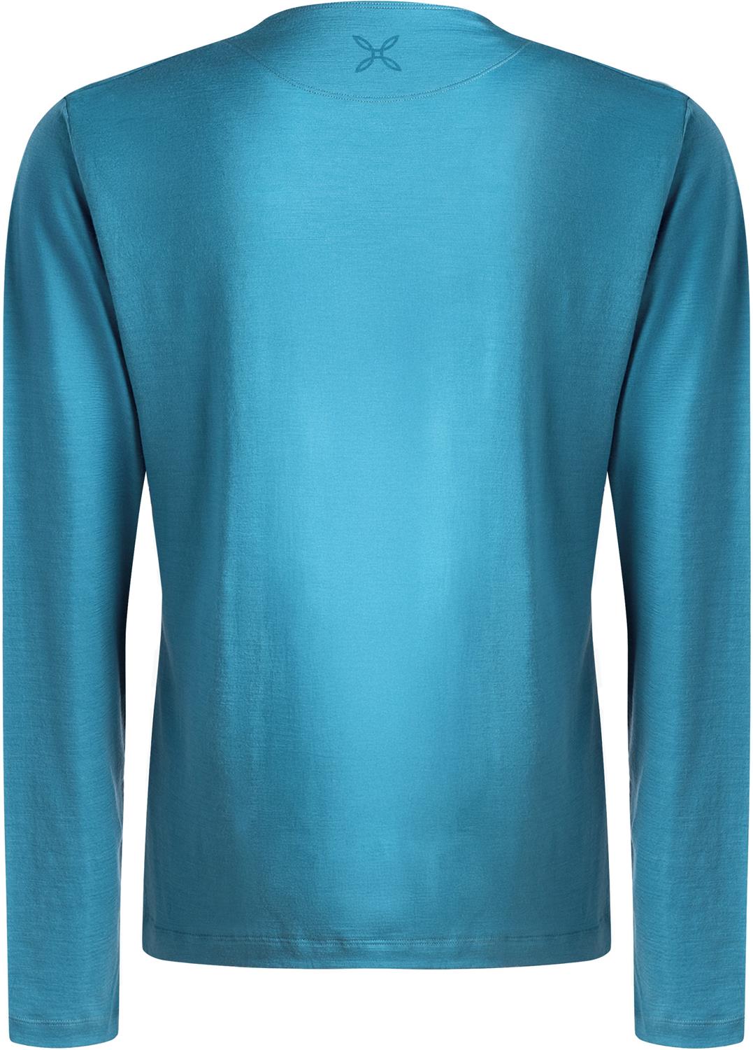Montura - MERINO DOT L/S TEE — STEEL BLUE — Vista posteriore 2