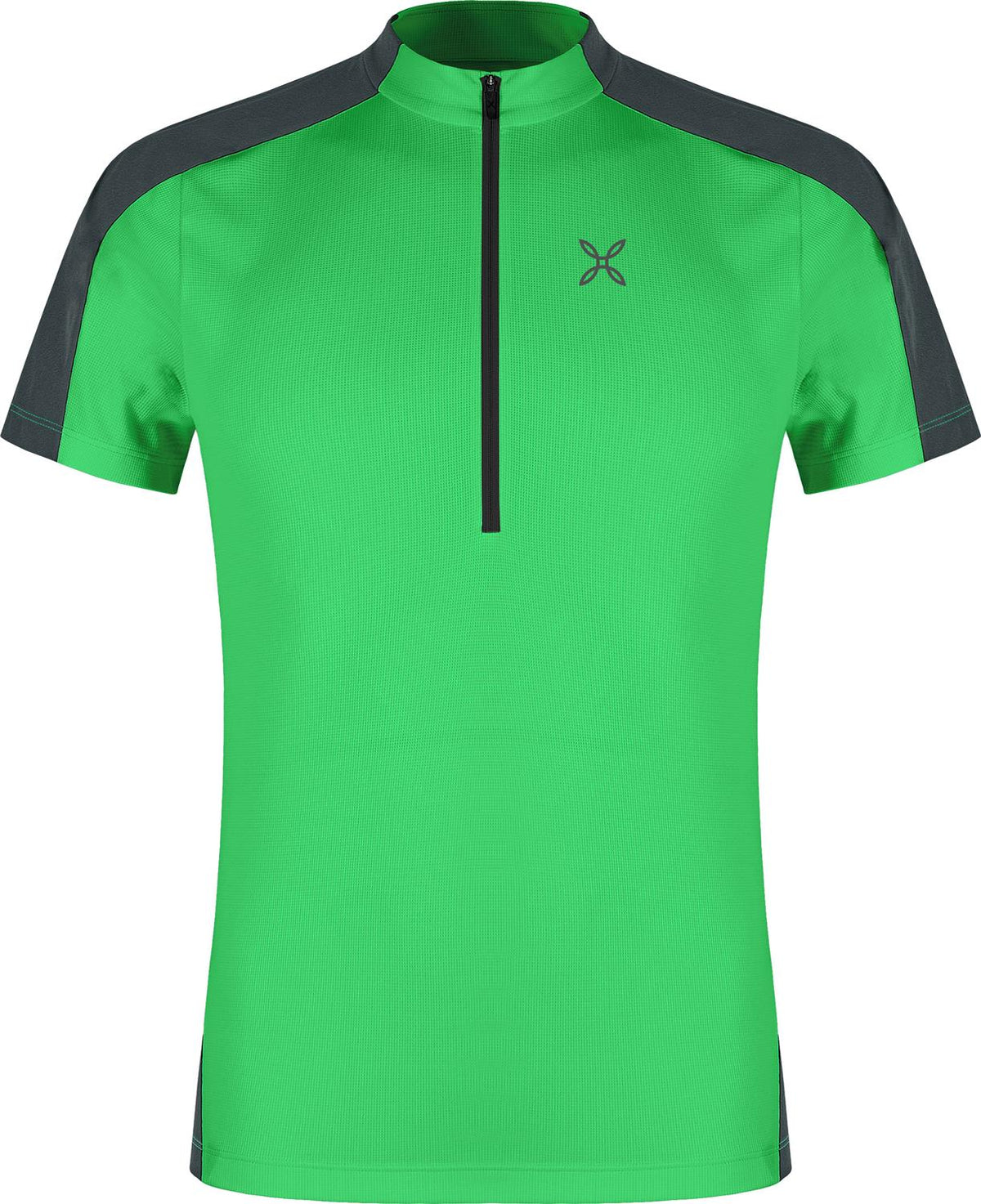 Montura - HADE ZIP T-SHIRT — VIBE GREEN/ANTRACITE — Vista frontale 1