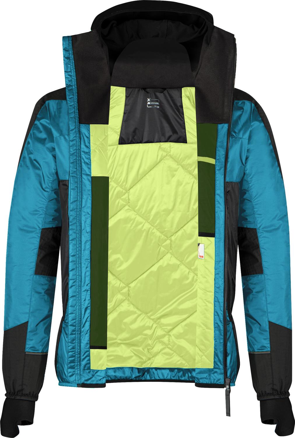 Montura - SKISKY EVO HOODED JACKET — STEEL BLUE/SUNNY LIME — Immagine 4
