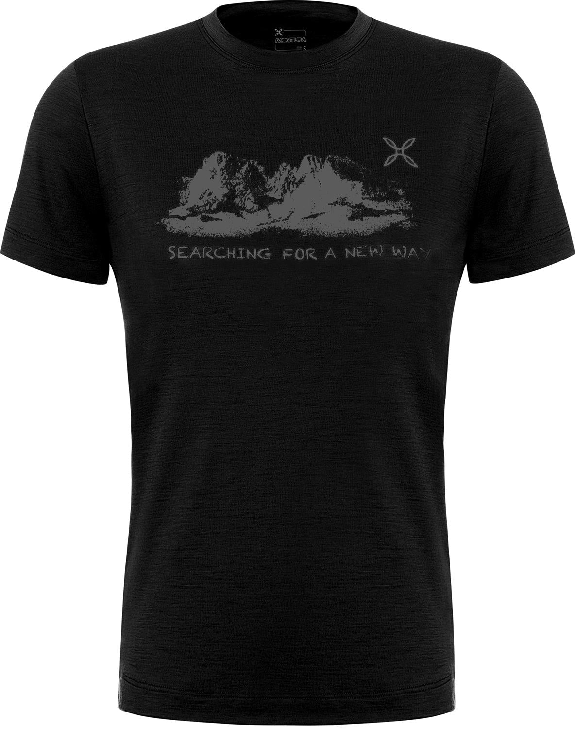 Montura - PEAKS MERINO T-SHIRT — BLACK — Vista frontale 1