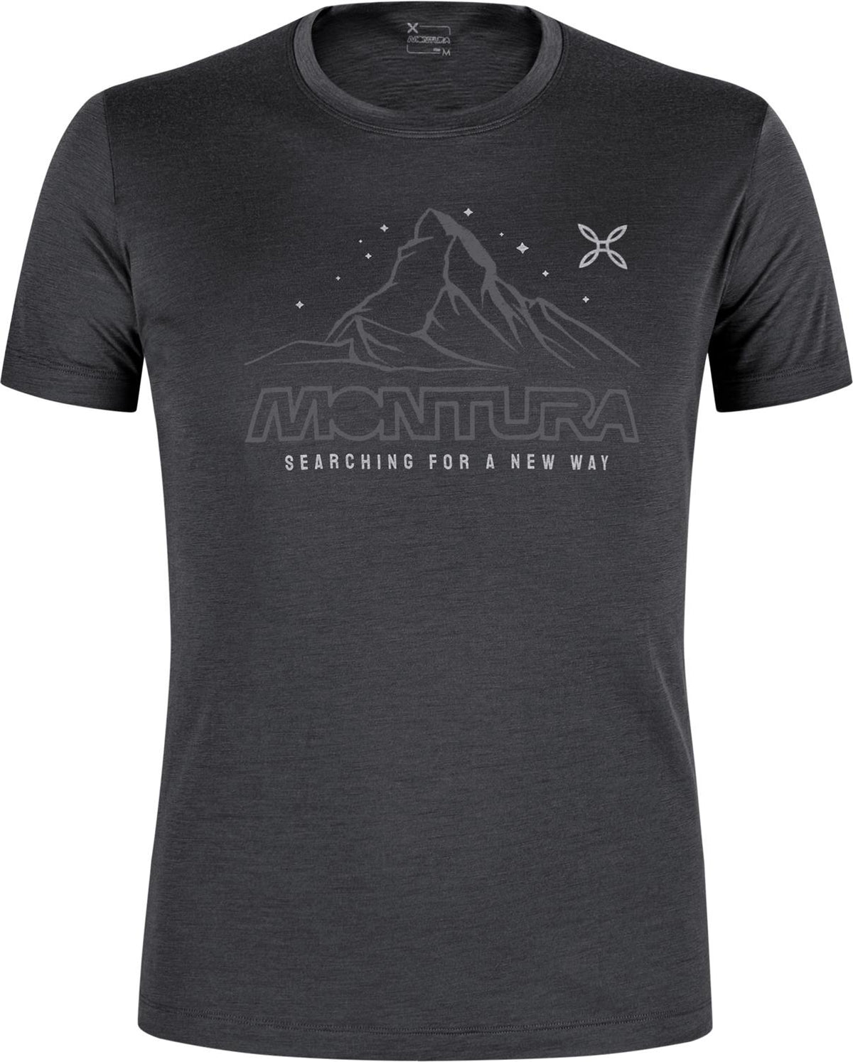 Montura - MERINO MOUNTAIN T-SHIRT — BLACK — Vista frontale 1