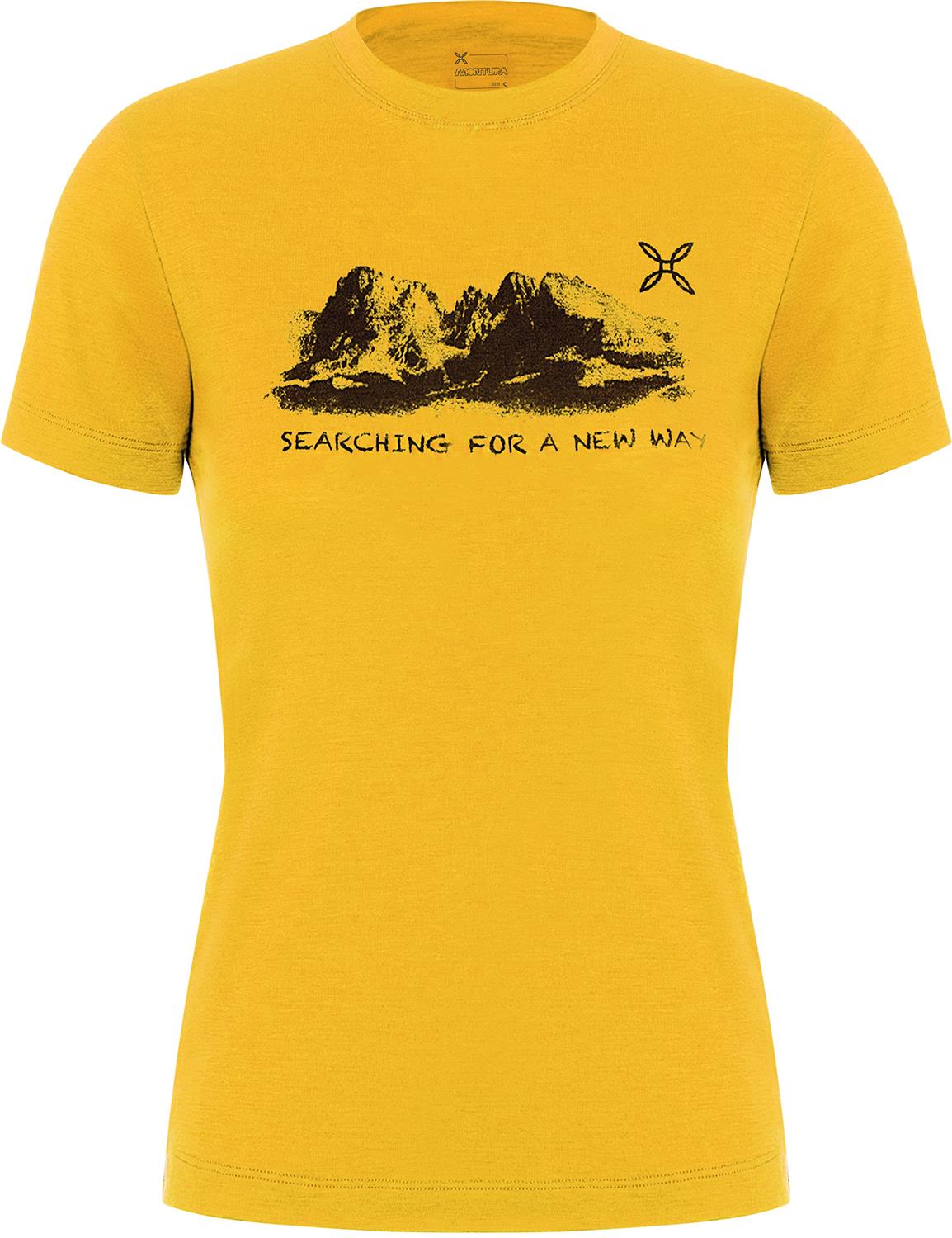 Montura - PEAKS MERINO T-SHIRT WOMAN — MUSTARD — Vista frontale 1