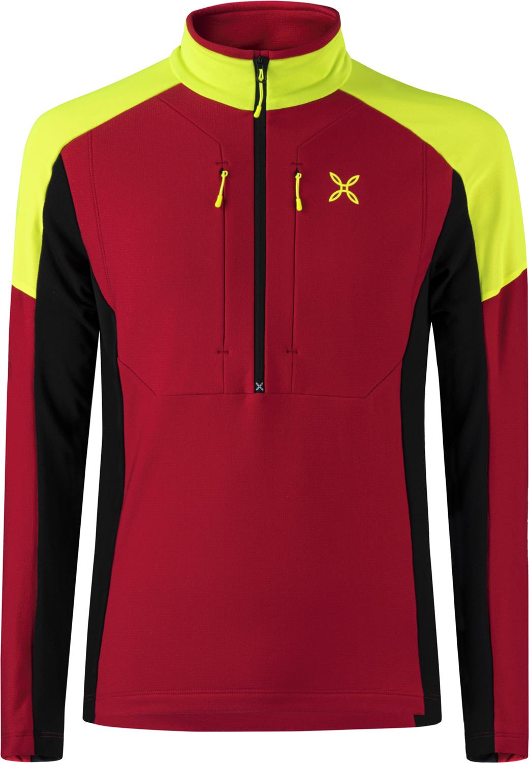 Montura - FORCE ANORAK — ROSSO/GIALLO FLUO — Vista frontale 1