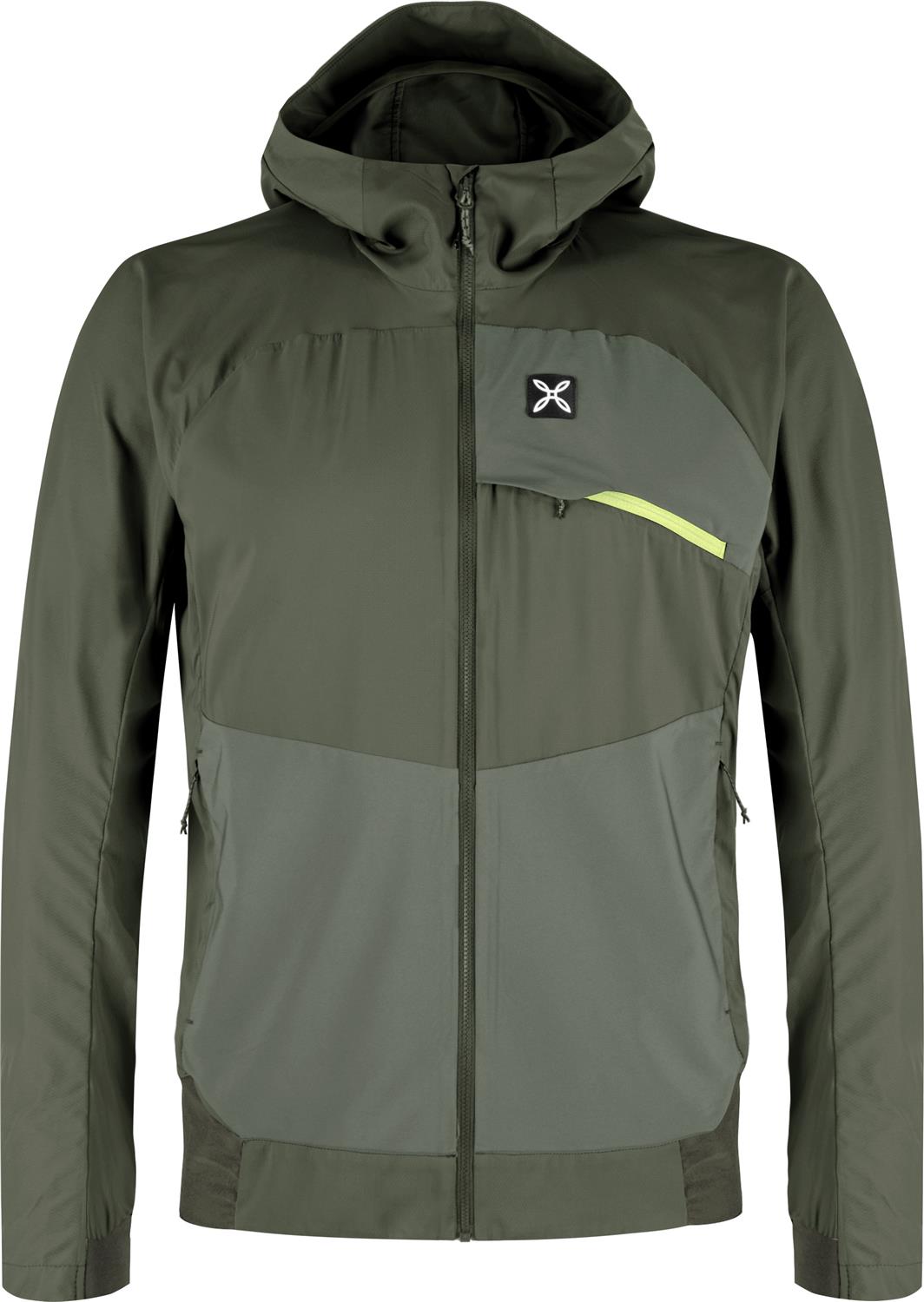 Montura - ALTAI HOODED JACKET — VERDE SALVIA/SUNNY LIME — Vista frontale 1