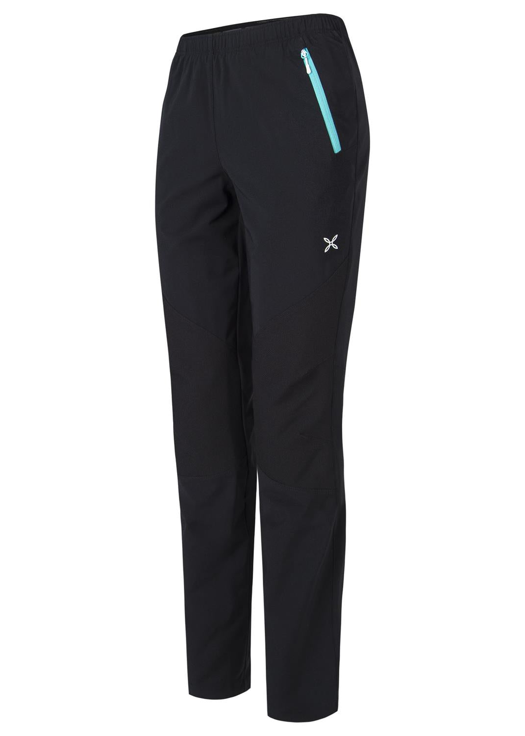 Montura - DOMINO TREKKING PANTS WOMAN — NERO/CARE BLUE — Immagine 2