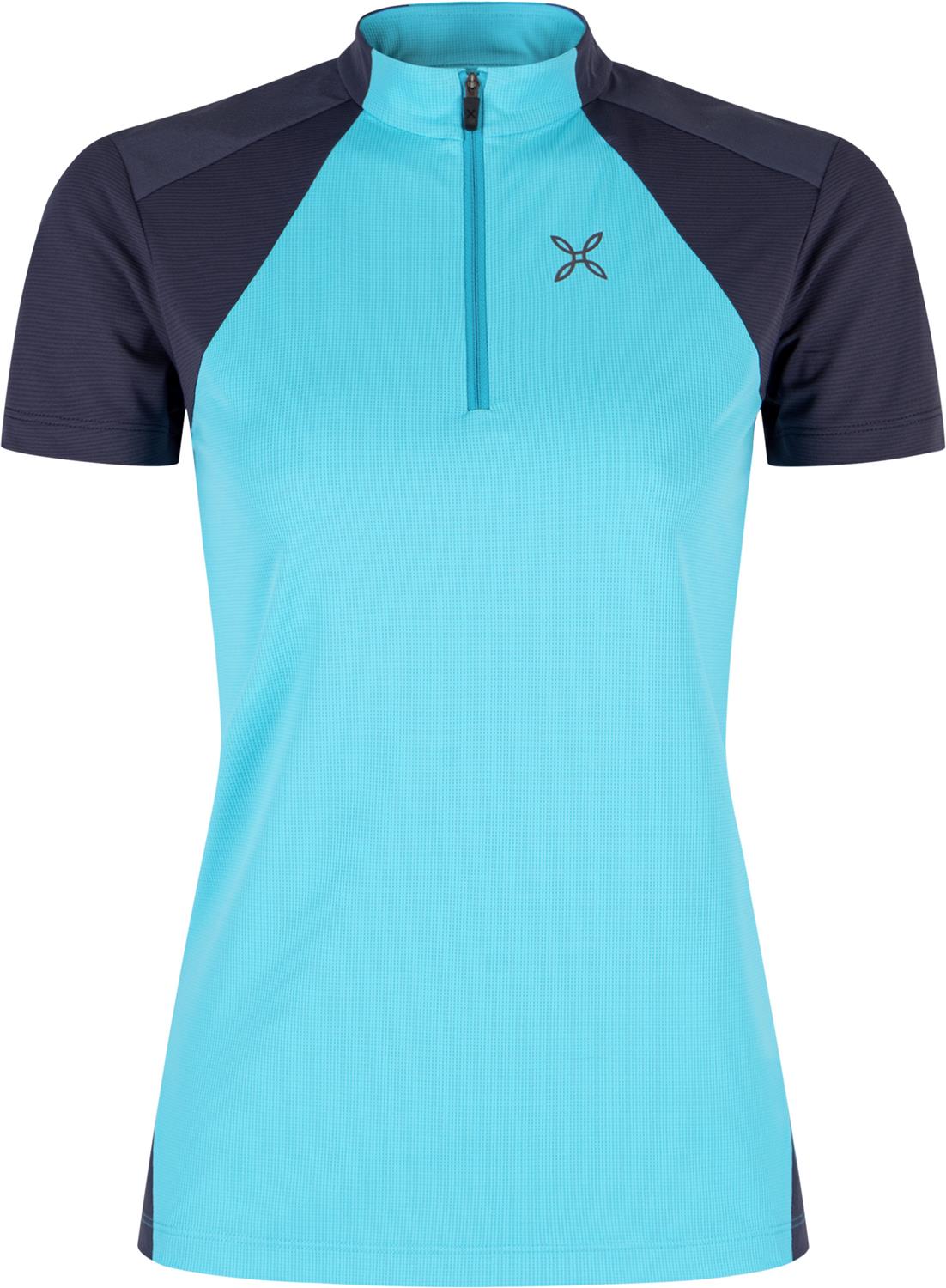 Montura - HADE ZIP T-SHIRT WOMAN — TURQUOISE/GRAPHITE BLUE — Vista frontale 1