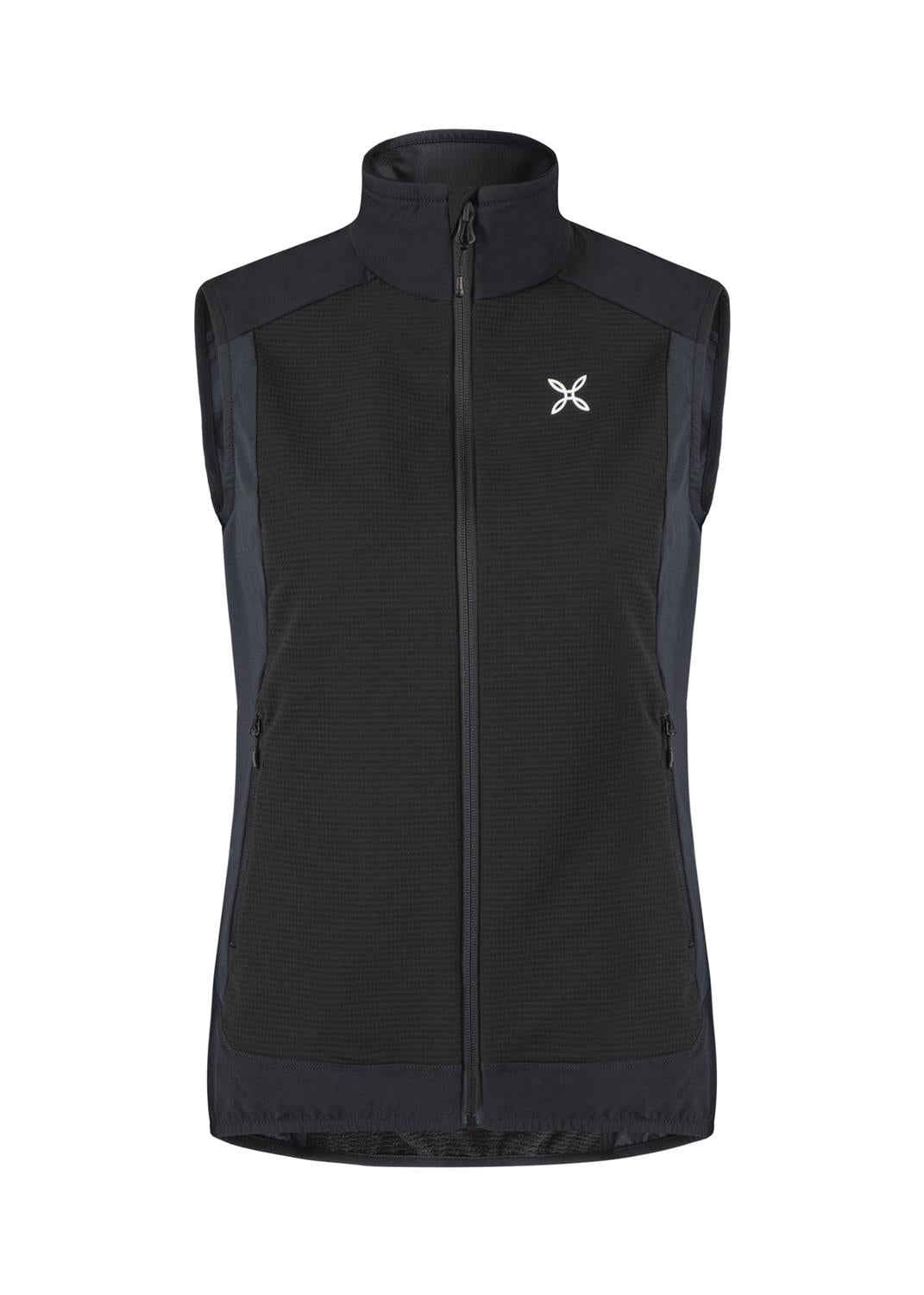 Montura - PREMIUM WIND VEST WOMAN — BLACK/ANTRACITE — Vista frontale 1