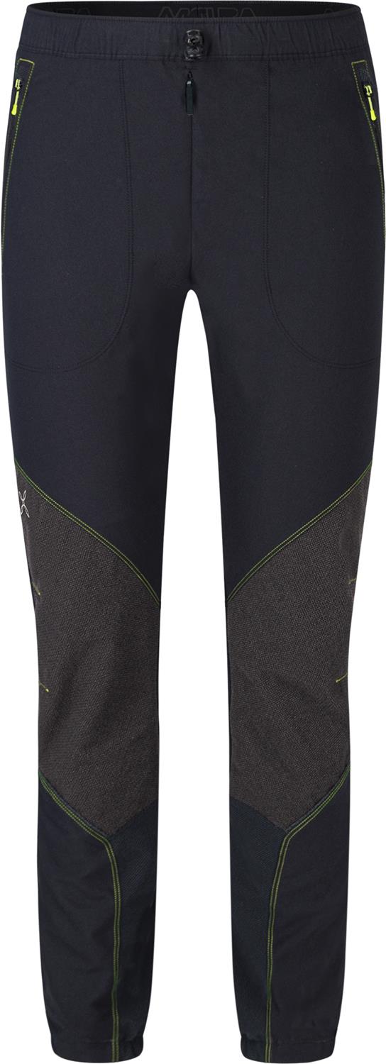 Montura - VERTIGO PANTS — BLACK/SUNNY LIME — Vista frontale 1