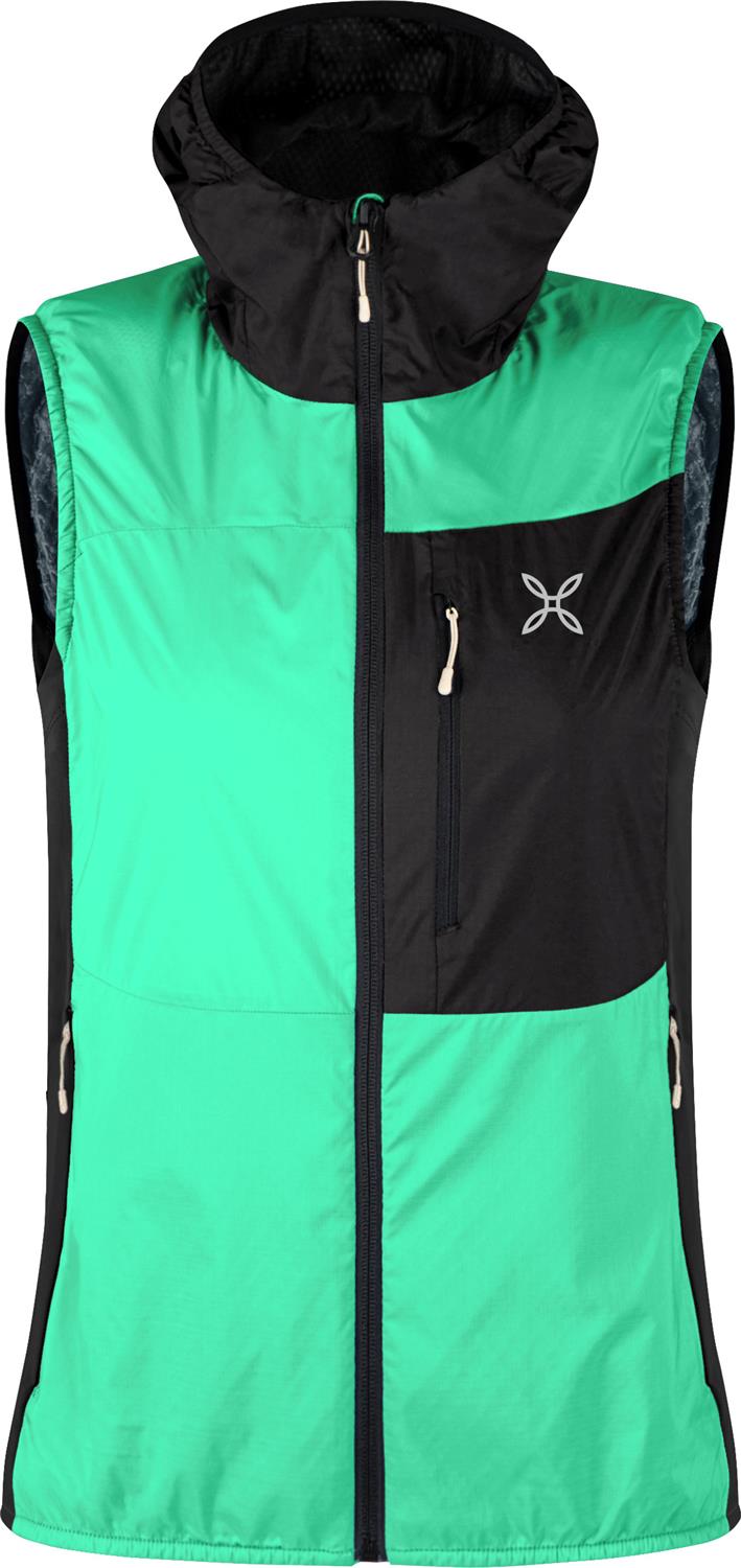 Montura - TRACCIA OCTA HOODED VEST WOMAN — BRIGHT TEAL/SHELL — Vista frontale 1