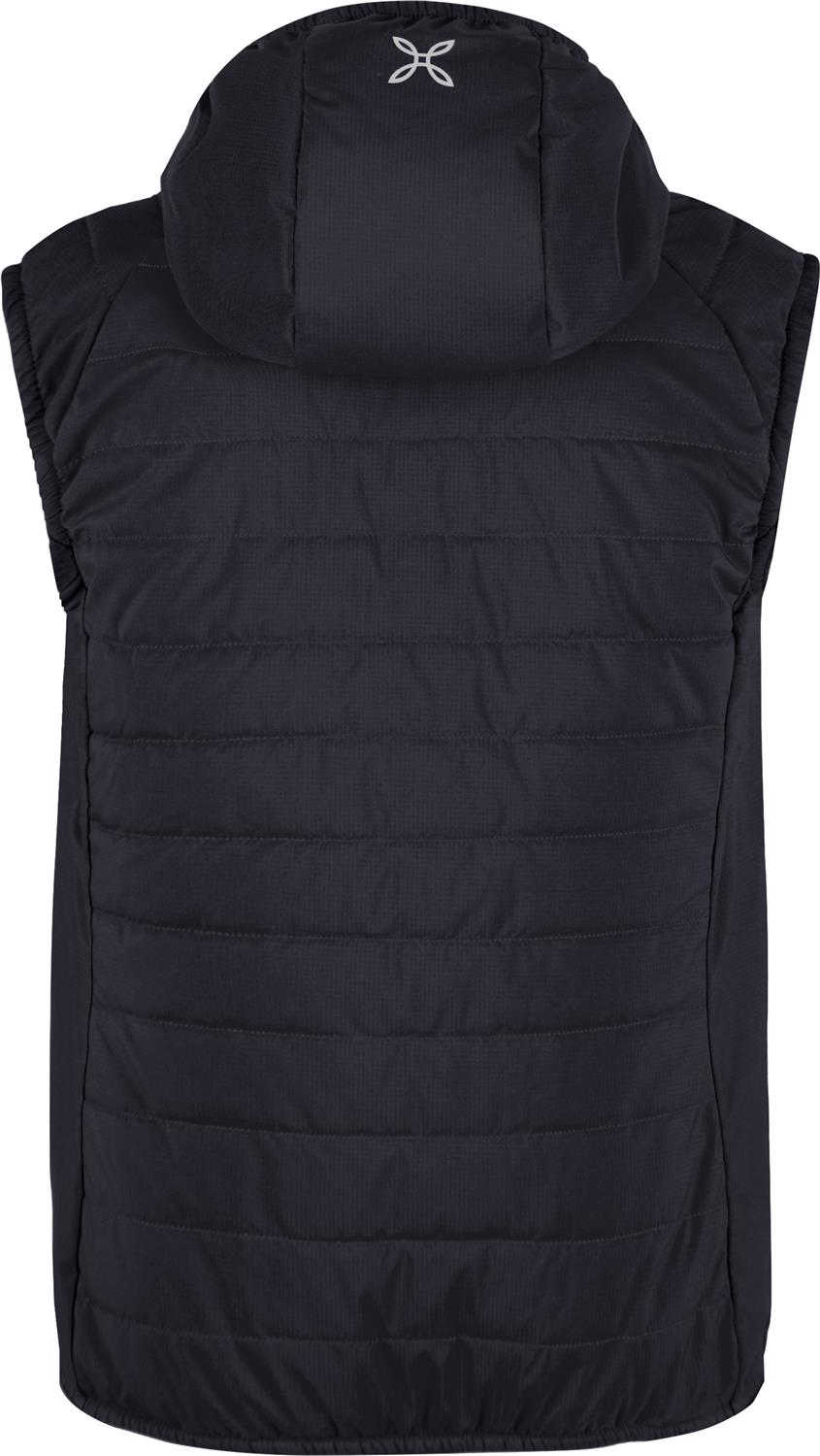 Montura - SPACE LIGHT HOODED VEST KIDS — BLACK/VERDE LIME — Vista posteriore 3