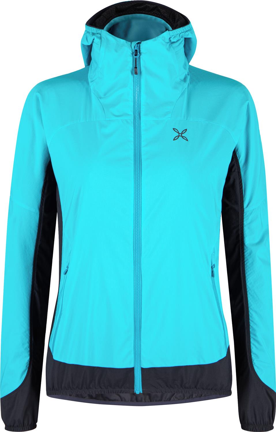 Montura - RISE OCTA HOODED JACKET WOMAN — TURQUOISE/ANTRACITE — Vista frontale 1