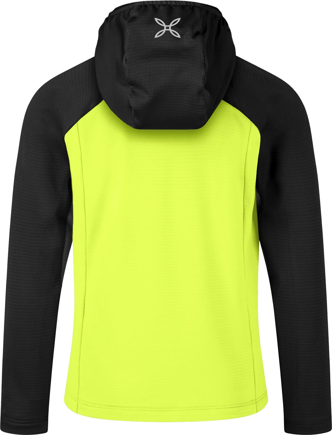 Montura - GRID LIGHT HOODED MAGLIA KIDS — VERDE LIME/BLACK — Vista posteriore 3