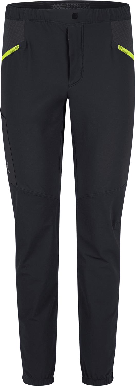 Montura - PEAK PANTS — BLACK/SUNNY LIME — Vista frontale 1