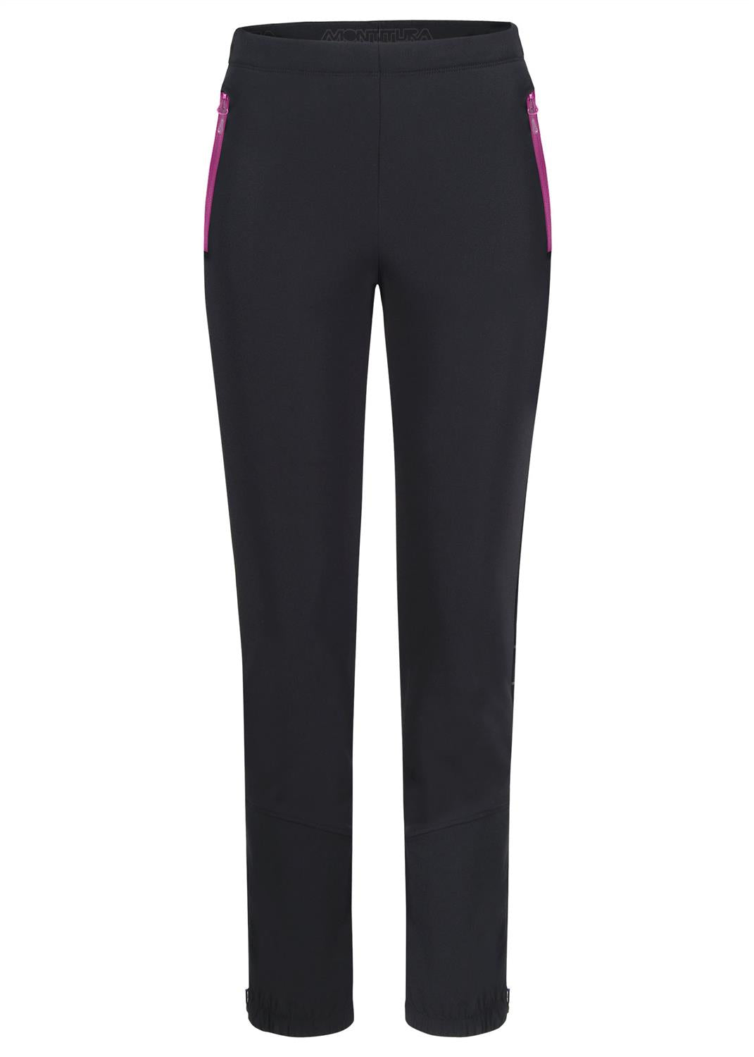 Montura - POISON PANTS WOMAN — BLACK/BATON ROUGE — Vista frontale 1