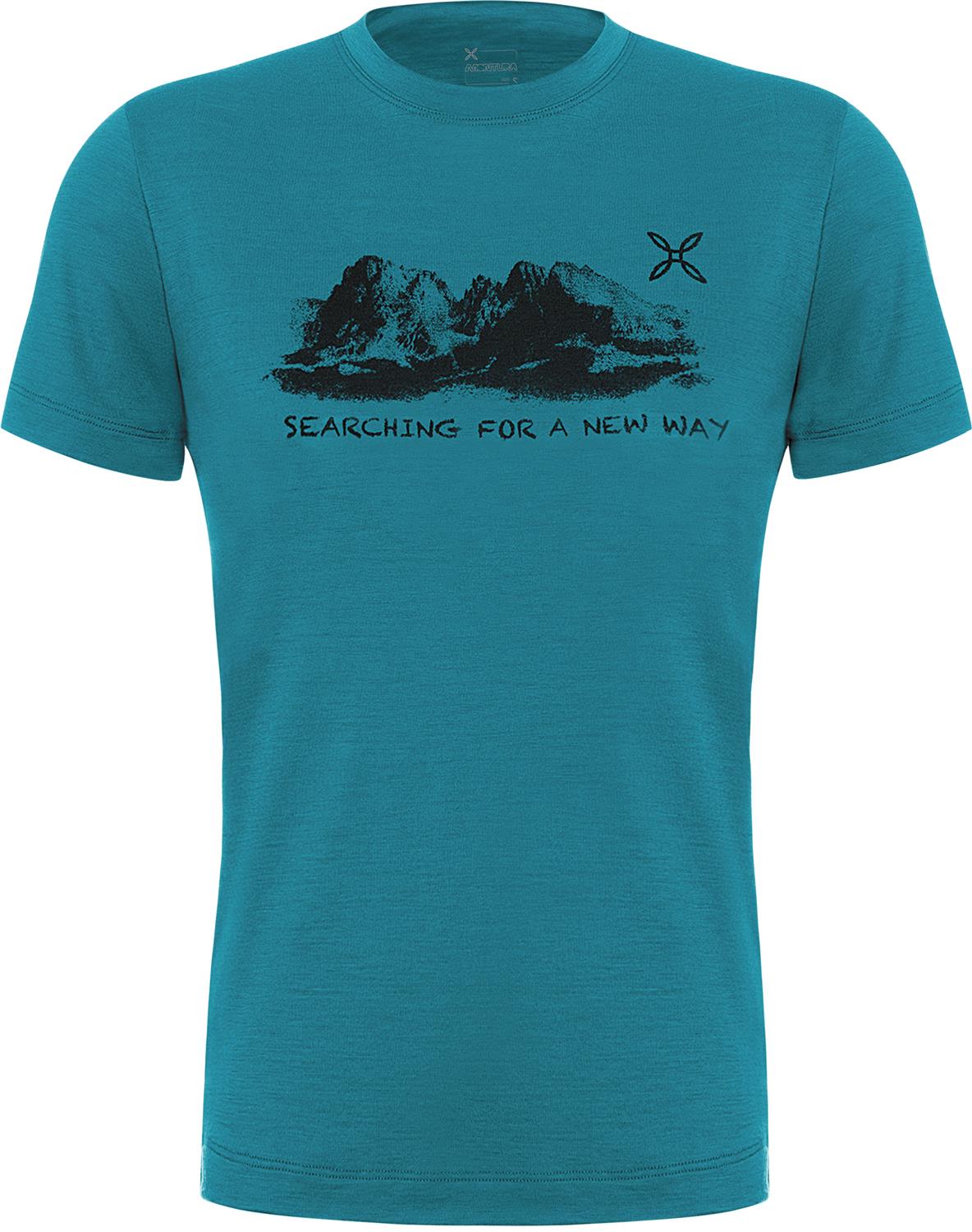 Montura - PEAKS MERINO T-SHIRT — STEEL BLUE — Vista frontale 1