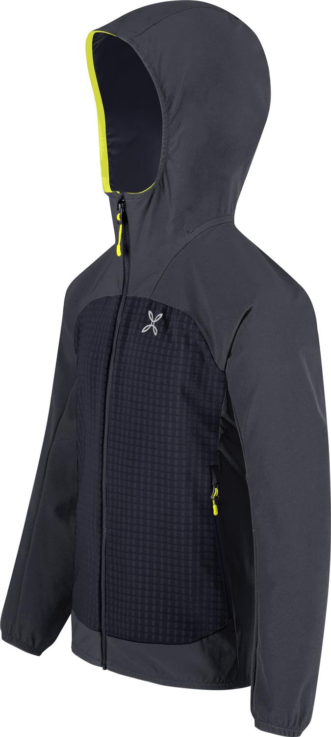 Montura - SPEED HOODED JACKET KIDS — BLACK/VERDE LIME — Immagine 2