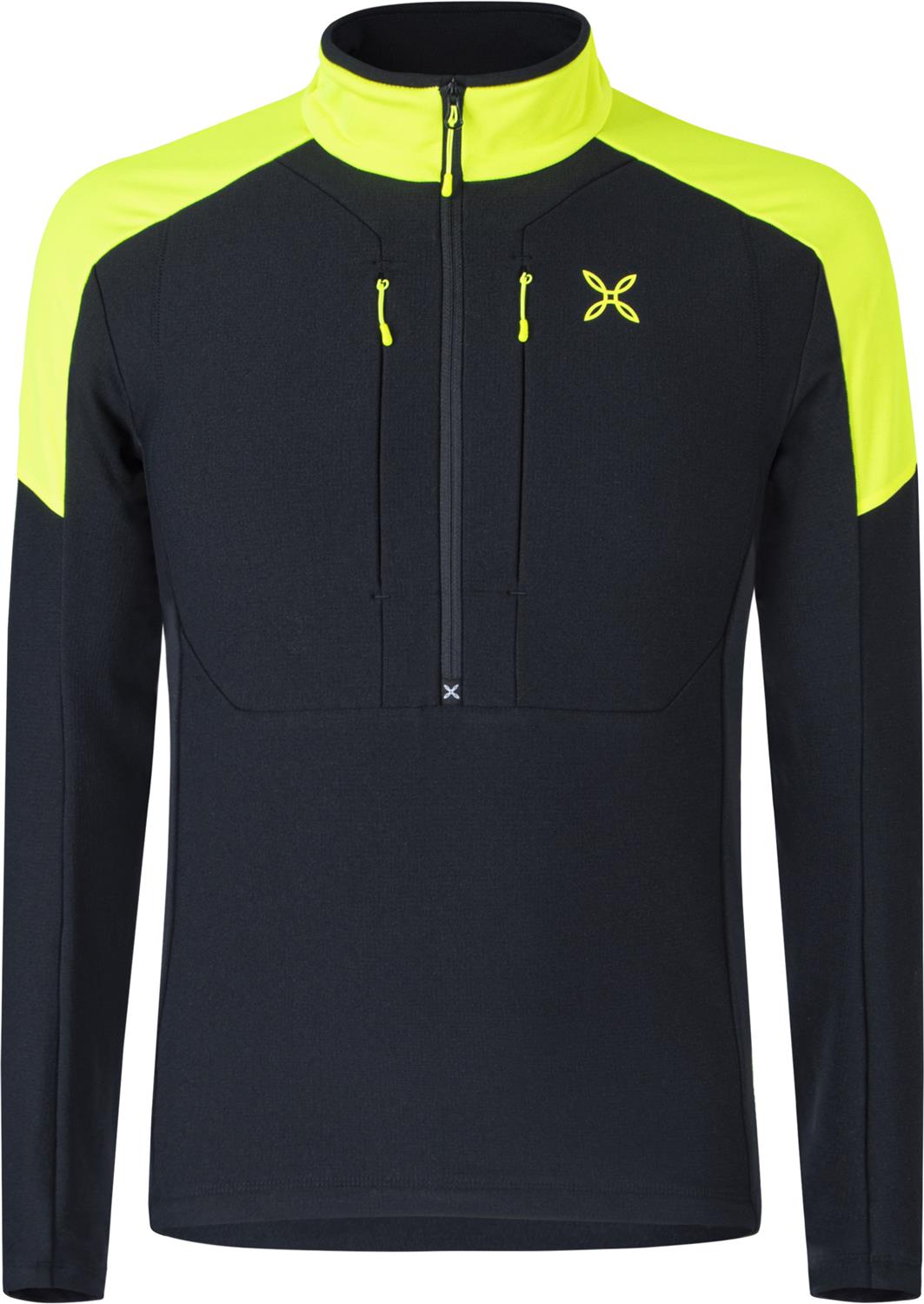 Montura - FORCE ANORAK — BLACK/GIALLO FLUO — Vista frontale 1
