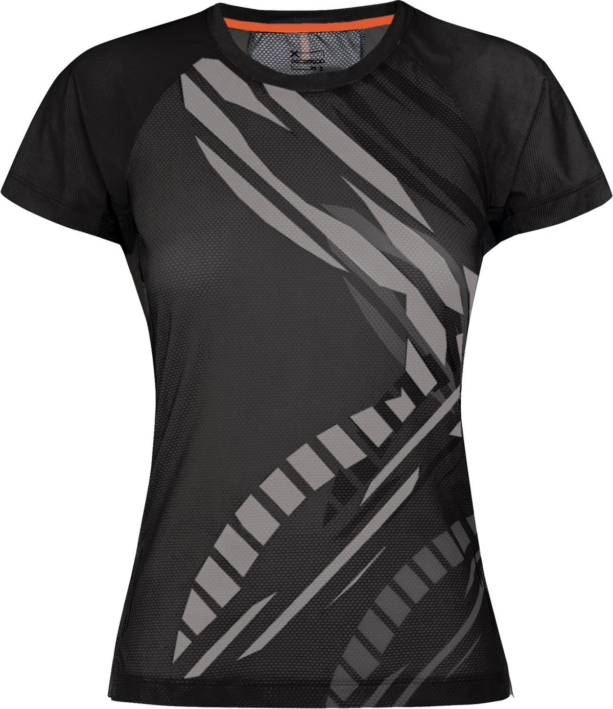 Montura - SHADOW GRAPHIC T-SHIRT WOMAN — BLACK/ANTRACITE — Vista frontale 1