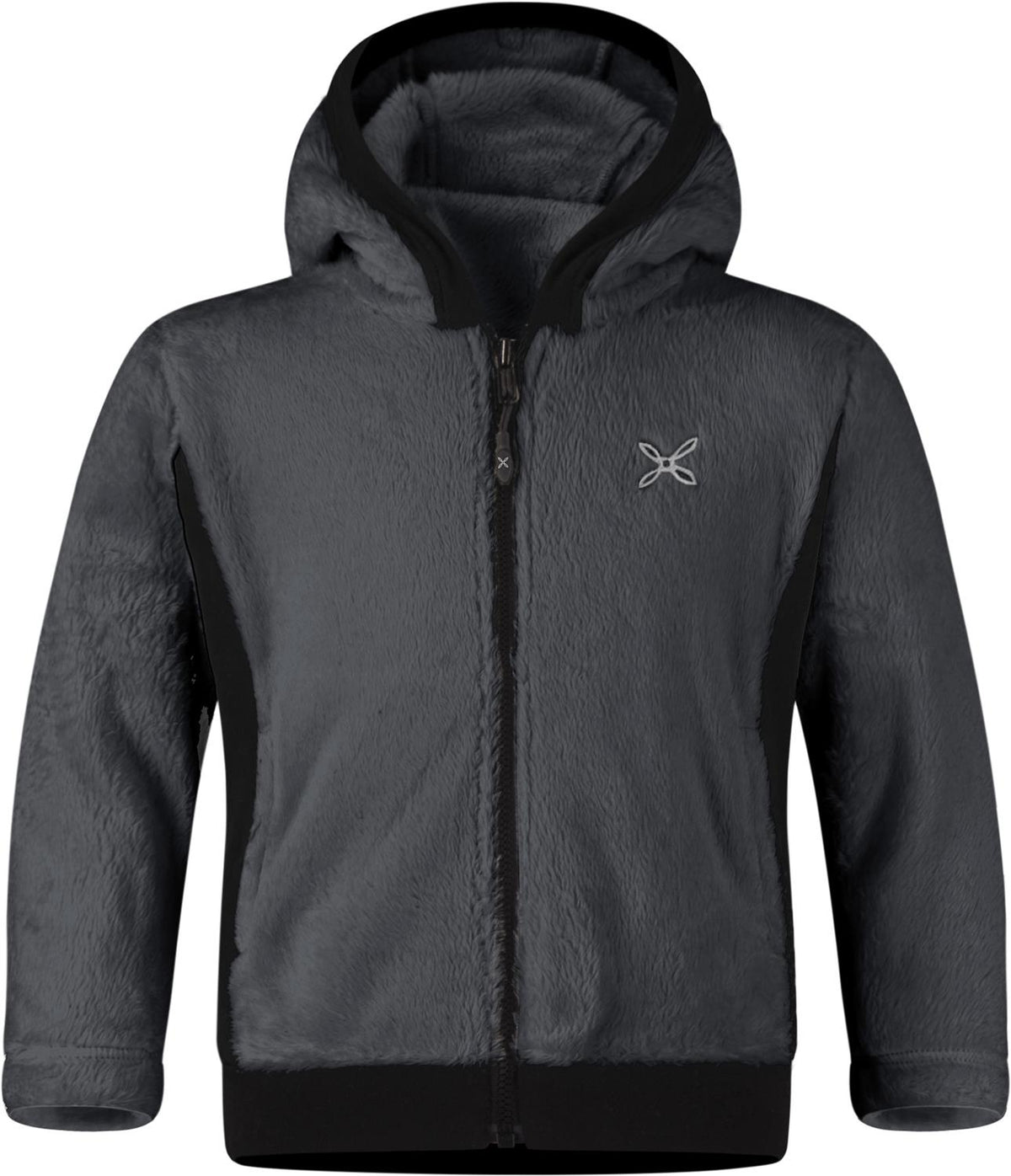 Montura - POLAR STRETCH HOODY JKT BABY — ANTRACITE — Vista frontale 1