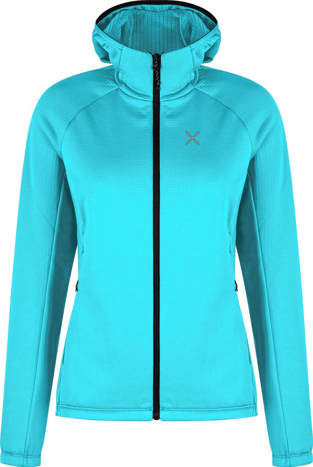 Montura - FADIS GRID HOODED MAGLIA WOMAN — TURQUOISE — Vista frontale 1