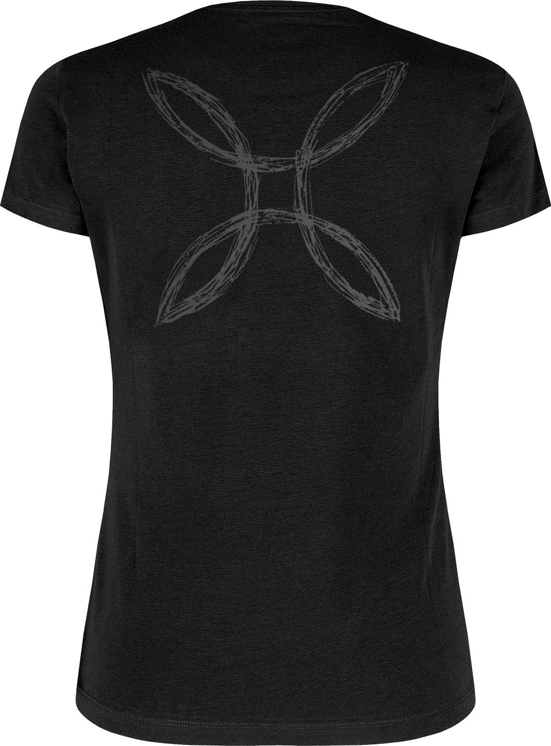 Montura - PENCIL LOGO T-SHIRT WOMAN — BLACK — Vista posteriore 2
