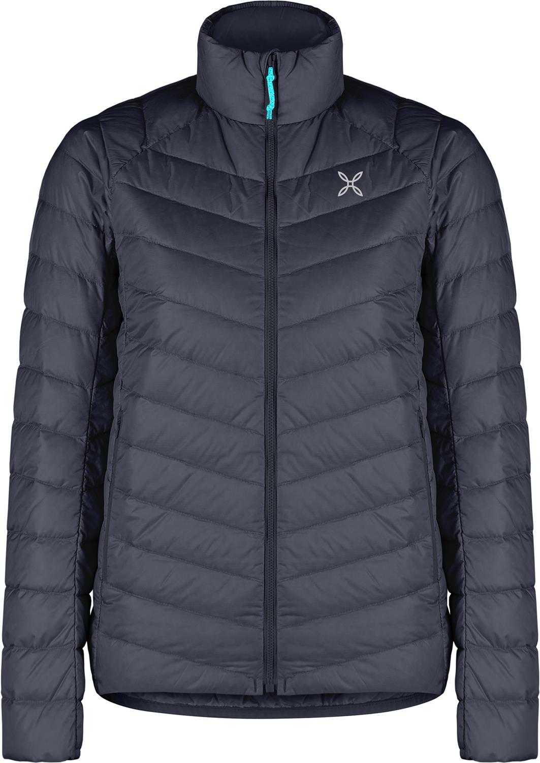 Montura - BREEZE DUVET JACKET WOMAN — GRAPHITE BLUE/TURQUOISE — Vista frontale 1