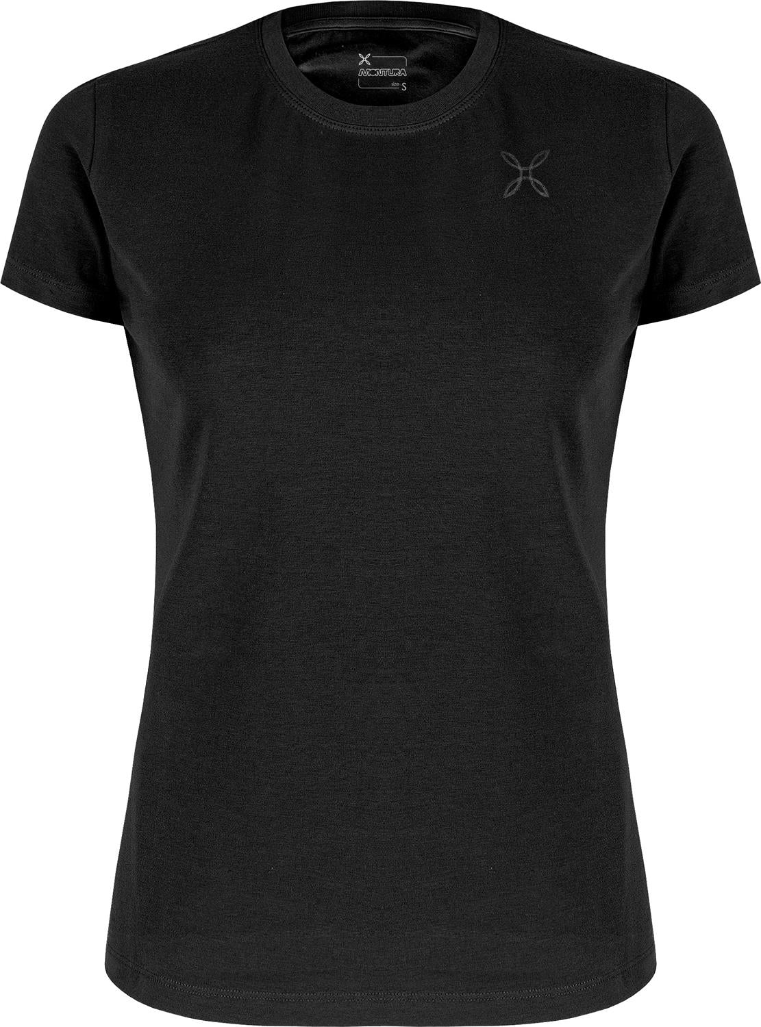Montura - PENCIL LOGO T-SHIRT WOMAN — BLACK — Vista frontale 1