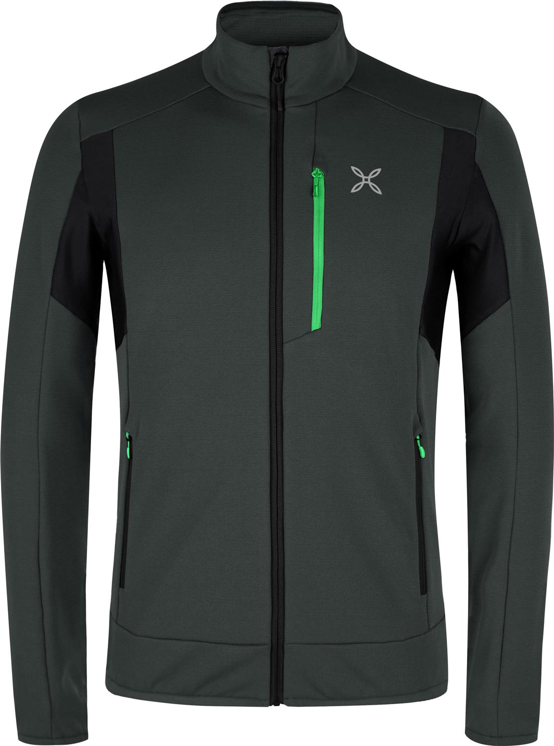 Montura - STRETCH 2 MAGLIA — ANTRACITE/VIBE GREEN — Vista frontale 1