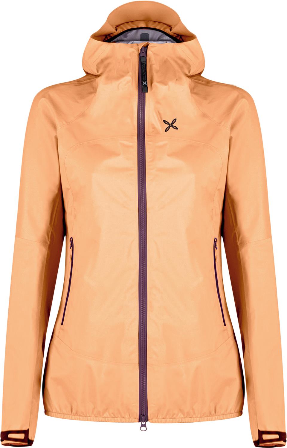 Montura - UPLAND 3L HOODED JACKET WOMAN — MELON/VINACCIA — Vista frontale 1