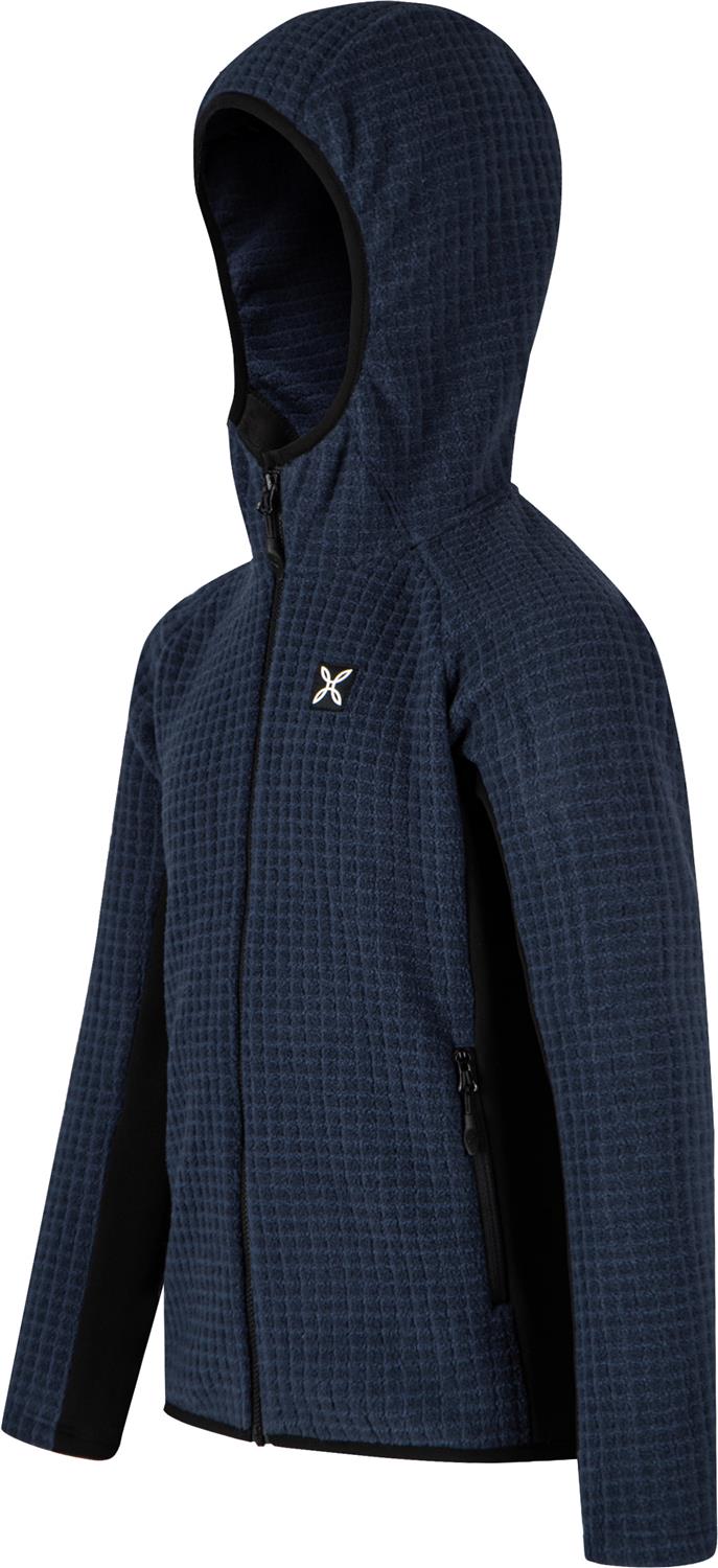 Montura - BLOCKY HOODED MAGLIA KIDS — BLU POLVERE — Immagine 2