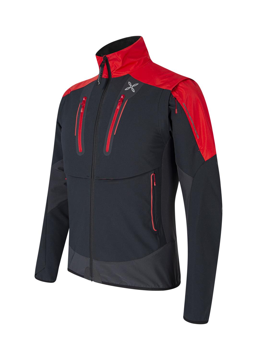 Montura - BRAVE 2 JACKET — NERO/ROSSO — Immagine 2