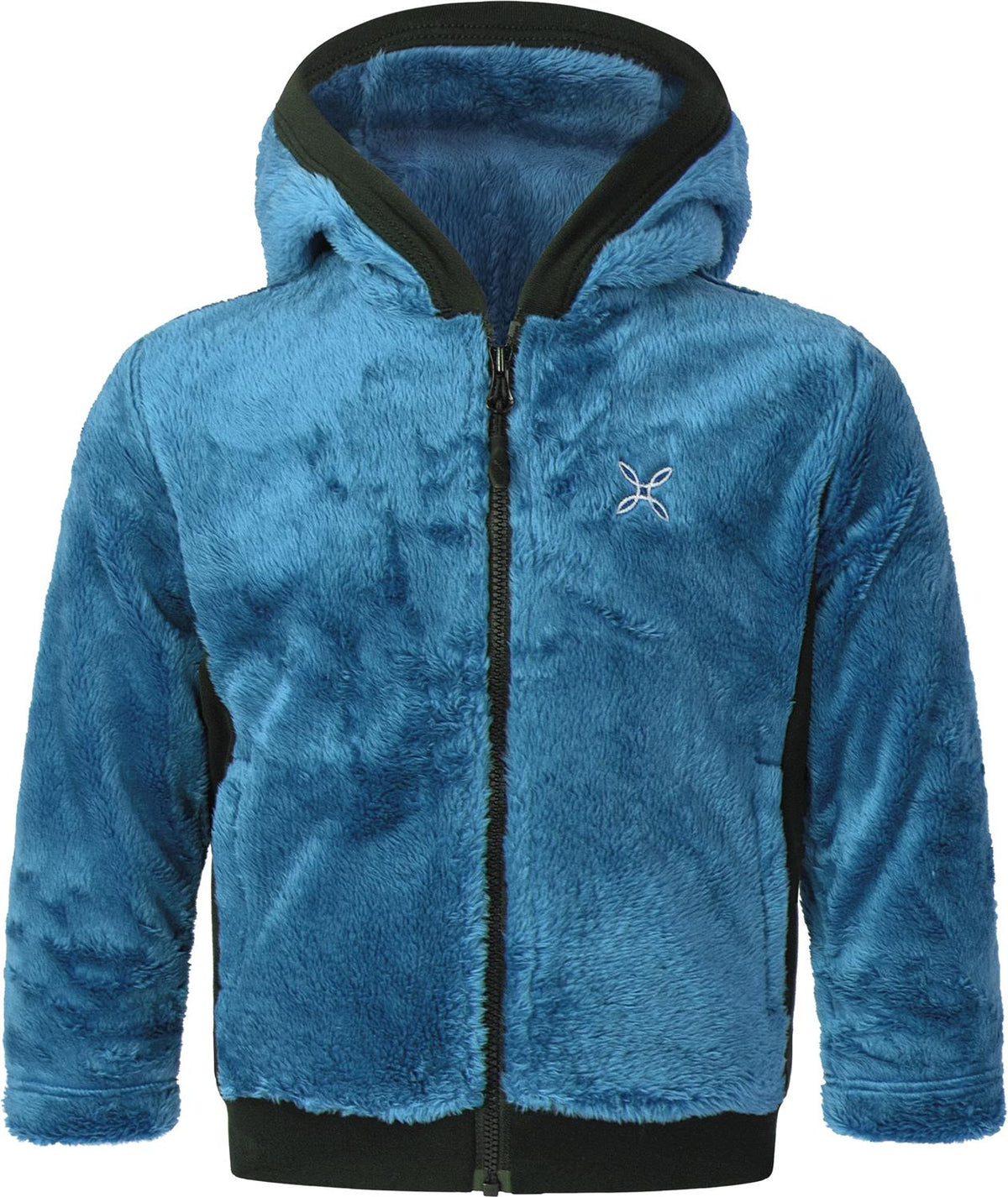 Montura - POLAR STRETCH HOODY JKT BABY — STEEL BLUE — Vista frontale 1
