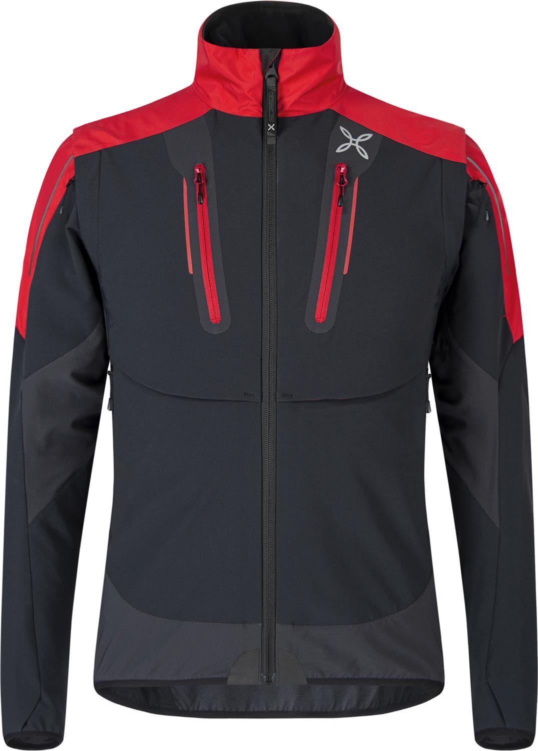 Montura - BRAVE 3 JACKET — BLACK/ROSSO — Vista frontale 1