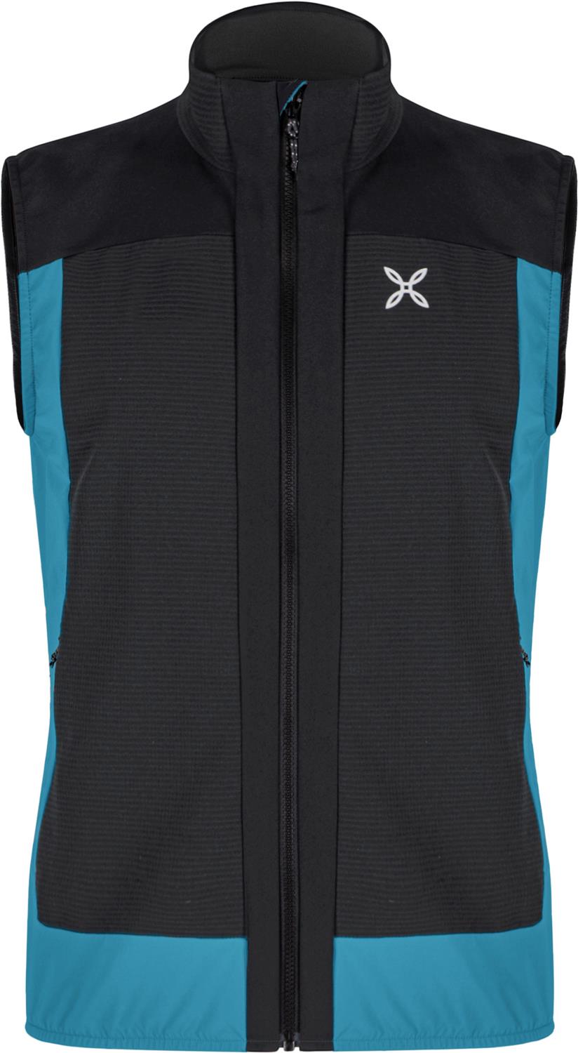 Montura - DOLOMITI WIND VEST — BLACK/STEEL BLUE — Vista frontale 1