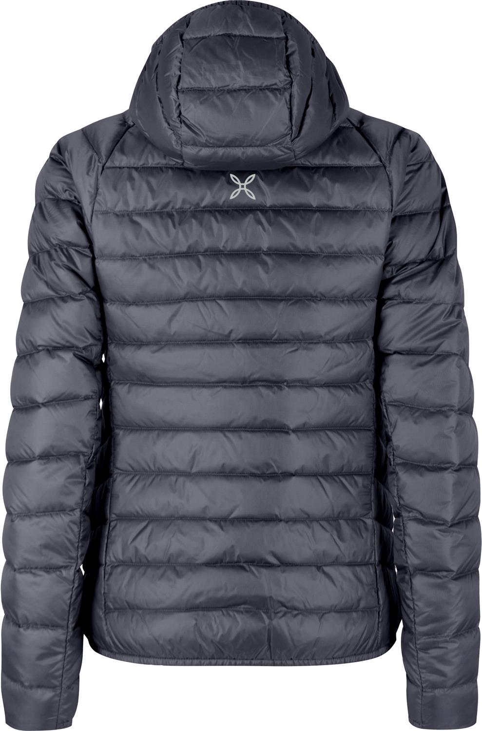 Montura - BREEZE HOODED DUVET JACKET WOM — GRAPHITE BLUE/TURQUOISE — Vista posteriore 3