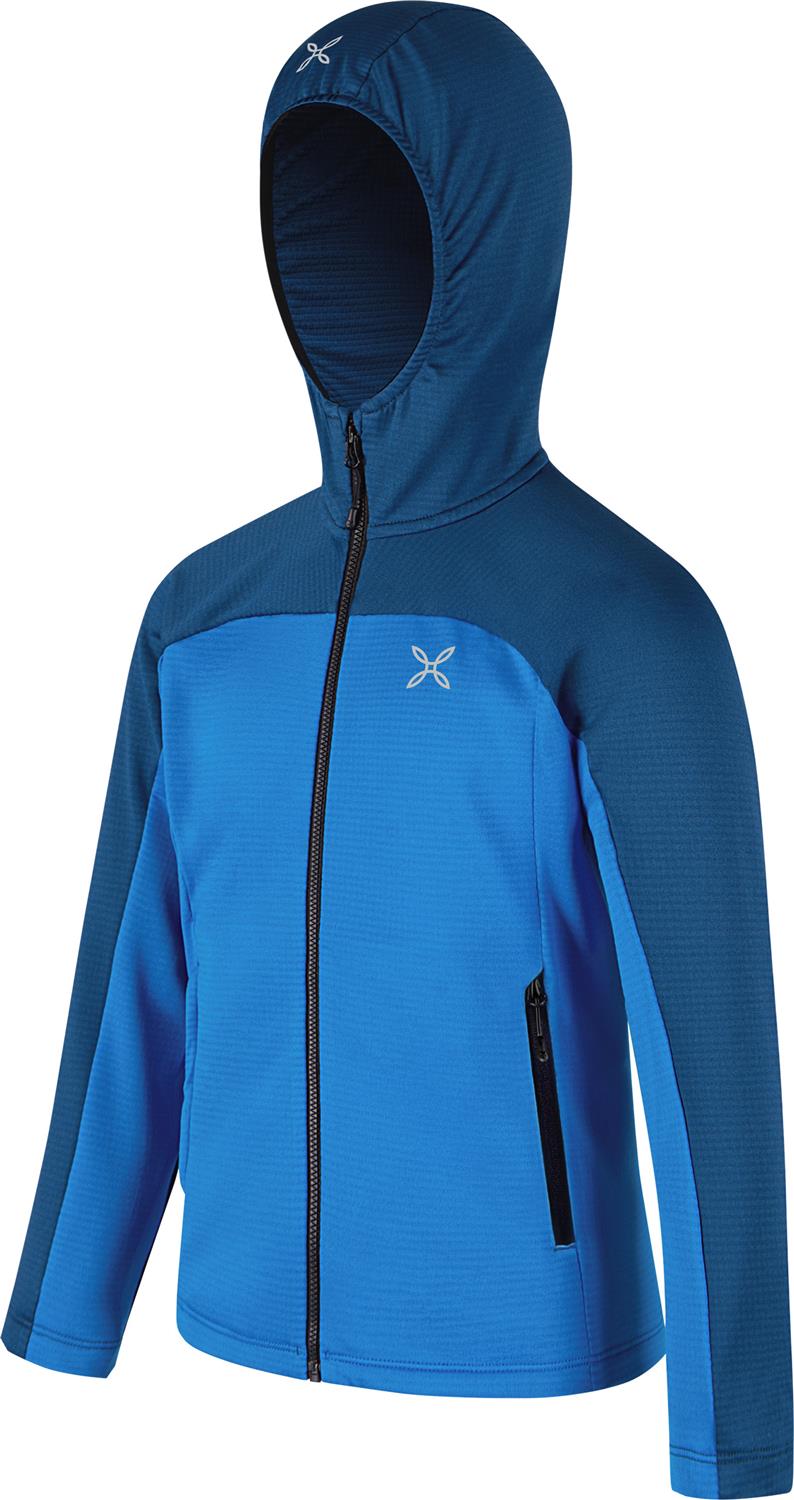 Montura - GRID LIGHT HOODED MAGLIA KIDS — CELESTE/DEEP BLUE — Immagine 2