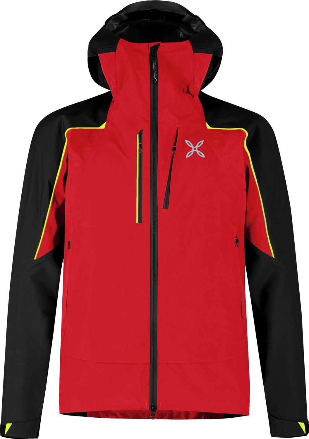 Montura - VERTIGO GTX PRO JACKET — ROSSO/GIALLO FLUO — Vista frontale 1