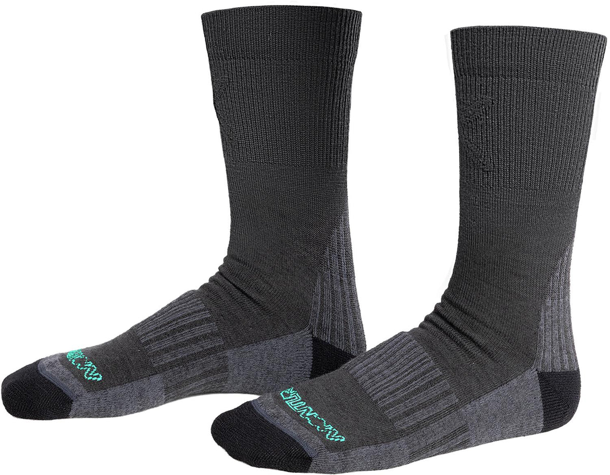 Montura - MERINO MIX MID SOCKS — MID GREY/BRIGHT TEAL — Vista frontale 1