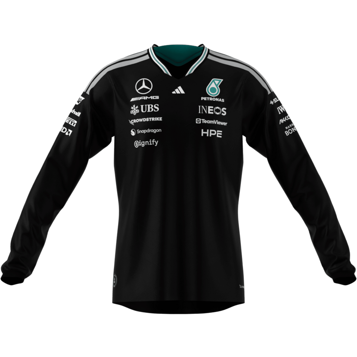 ADIDAS - Maglia Autentica A Maniche Lunghe Mercedes-Amg Petronas Formula 1 Team Driver - Uomo - image 13