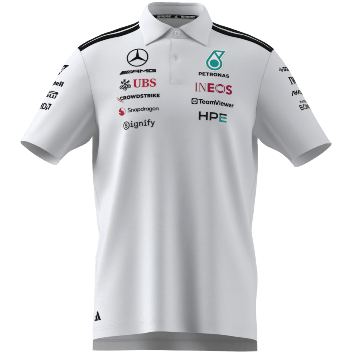 ADIDAS - Polo Mercedes-Amg Petronas Formula 1 Team Engineers - Uomo - White - image 8