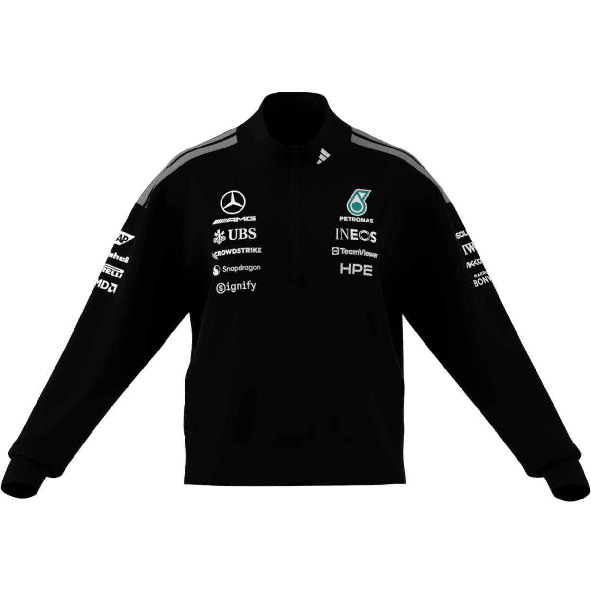 ADIDAS - Mercedes - Amg Petronas Formula 1 Team Engineers Quarter Zip - Donna - Black - image 7