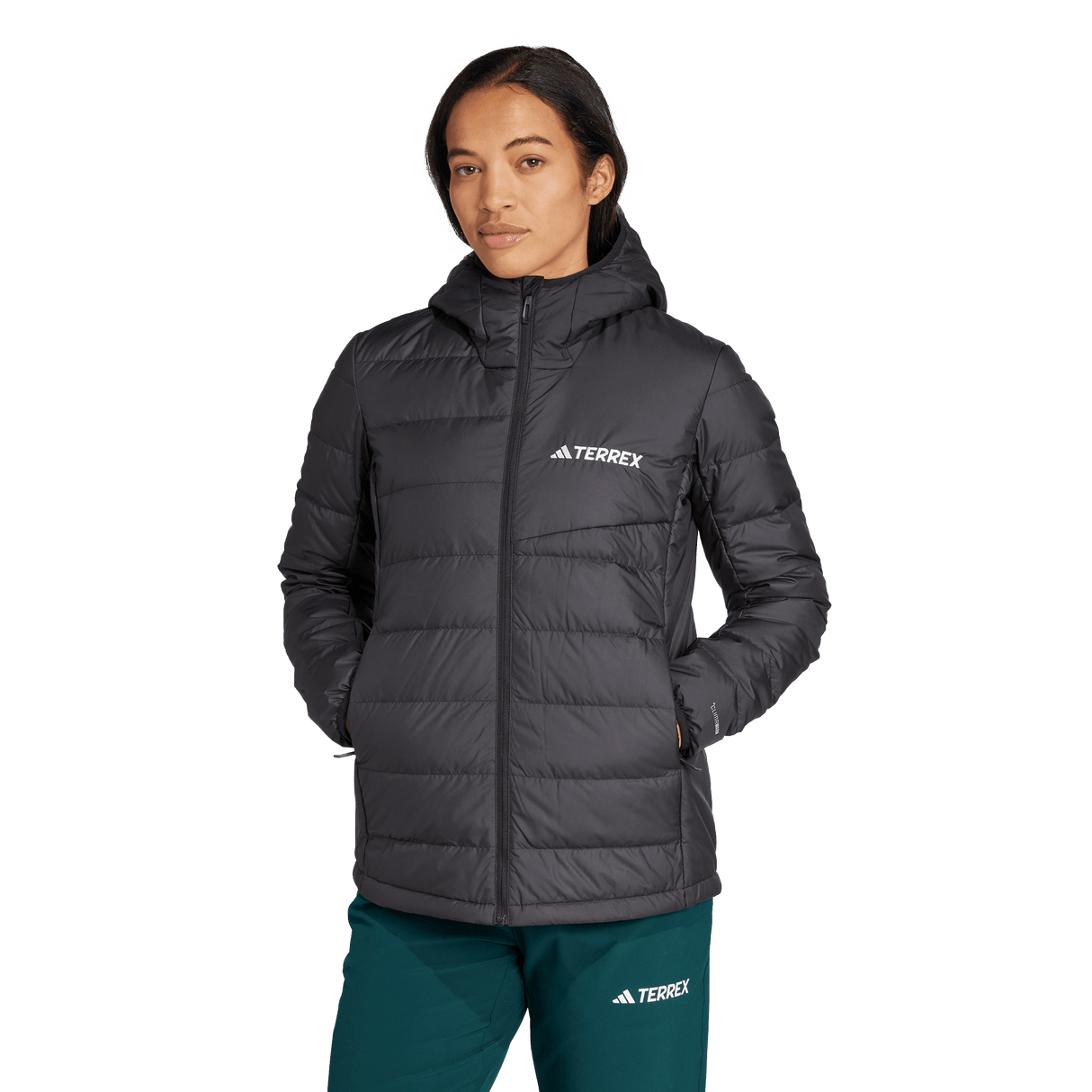 ADIDAS - Giacca TERREX Multi Light Down CLIMAWARM Hooded - Donna - Black - image 2
