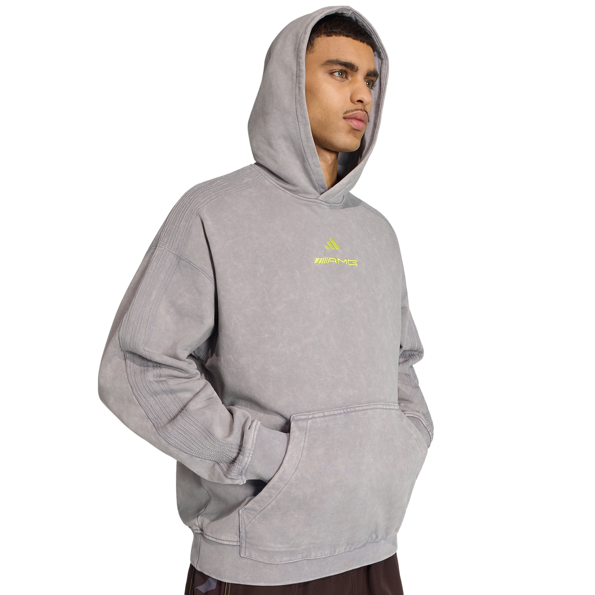 ADIDAS - Amg Washed Hoodie - Uomo - Grey - image 7
