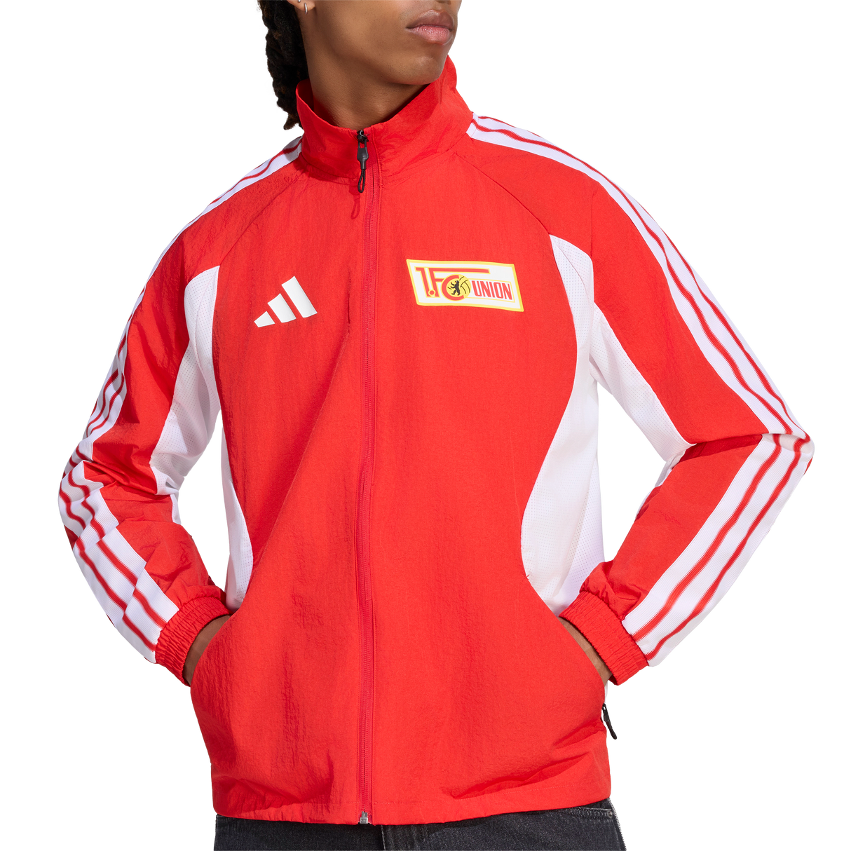 ADIDAS - Union Berlin Home Anthem Jacket - Uomo - Red - image 5