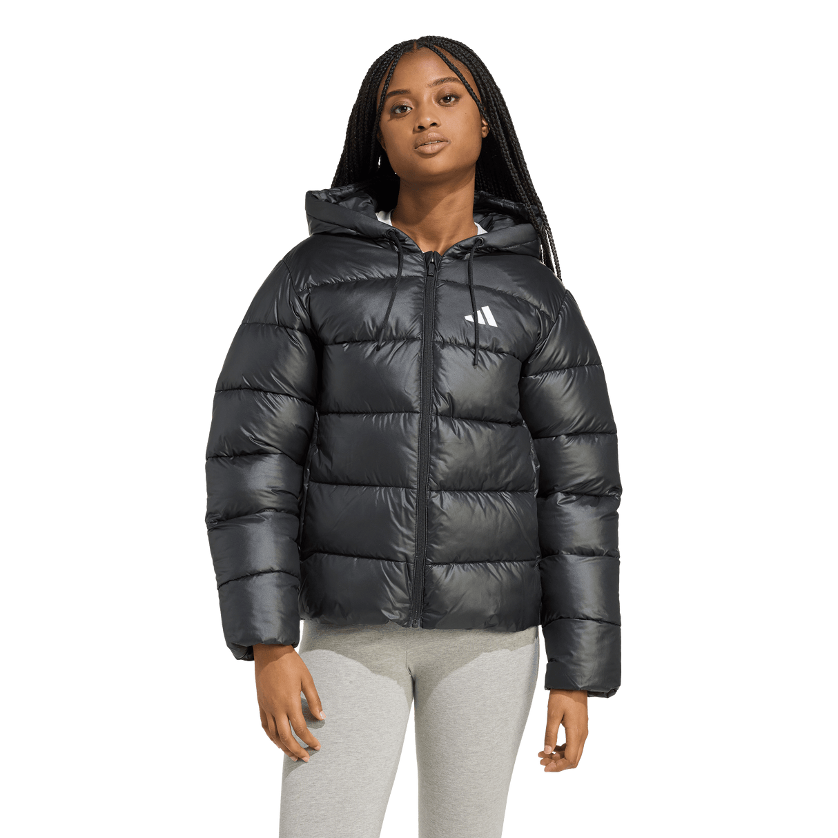 ADIDAS - Essentials CLIMAWARM Piumino Sintetico Giacca Con Cappuccio - Donna - Black - image 2