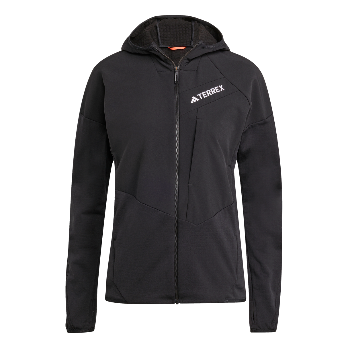 ADIDAS - TERREX Techrock CLIMAWARM+ Wind Hooded Fleece Jacket - Donna - Black - image 1