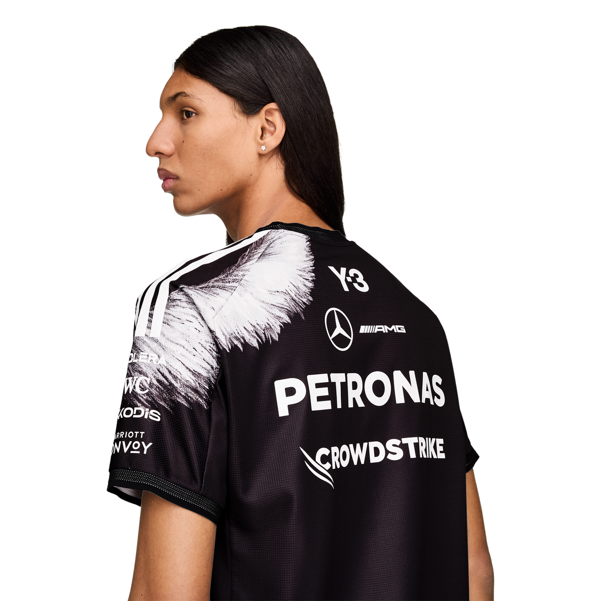 ADIDAS - Y-3 Mercedes - Amg Petronas Formula 1 Team Driver Short Sleeve Jersey - Black - image 8